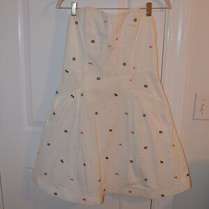 Lilly Pulitzer Strapless Dress in White with Multicolor Accents